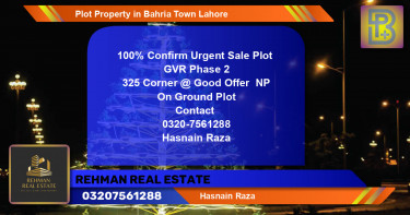 Residential Plot for Sale in Bahria Town, Lahore - (BP-62824)