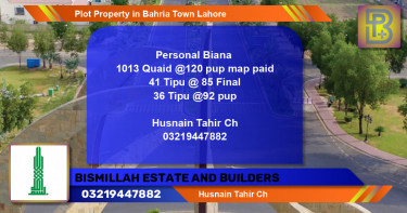 Residential Plot for Sale in Bahria Town, Lahore - (BP-62845)