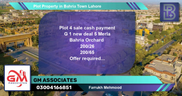 Residential Plot for Sale in Bahria Town, Lahore - (BP-62856)