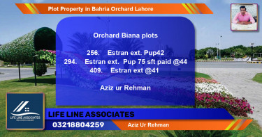 Residential Plot for Sale in Bahria Orchard, Lahore - (BP-62886)