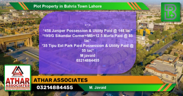 Residential Plot for Sale in Bahria Town, Lahore - (BP-62909)