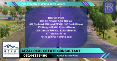 Residential Plot for Sale in Bahria Town, Lahore - (BP-62918)