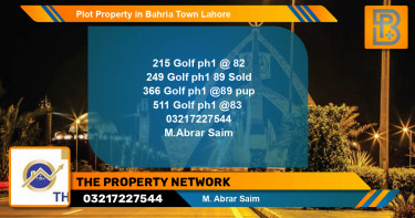 Residential Plot for Sale in Bahria Town, Lahore - (BP-62943)