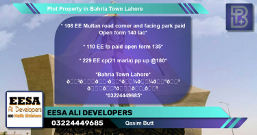 Residential Plot for Sale in Bahria Town, Lahore - (BP-62984)