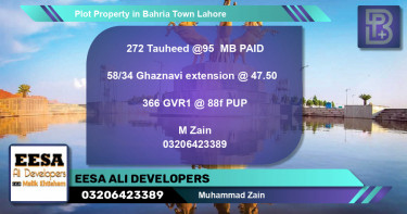 Residential Plot for Sale in Bahria Town, Lahore - (BP-62997)