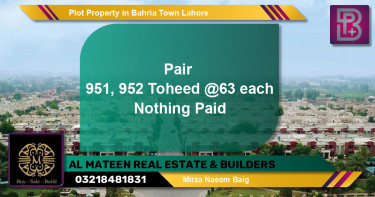 Residential Plot for Sale in Bahria Town, Lahore - (BP-63005)