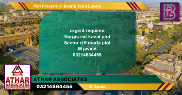 Residential Plot for Sale in Bahria Town, Lahore - (BP-63017)