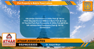 Residential Plot for Sale in Bahria Town, Lahore - (BP-63039)
