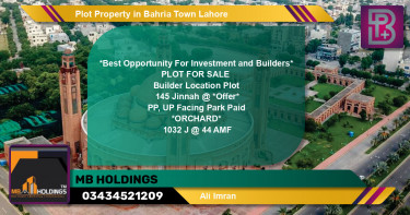 Residential Plot for Sale in Bahria Town, Lahore - (BP-63050)