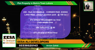 Residential Plot for Sale in Bahria Town, Lahore - (BP-63077)