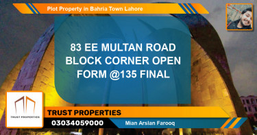 Residential Plot for Sale in Bahria Town, Lahore - (BP-63101)
