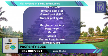 Residential Plot for Sale in Bahria Town, Lahore - (BP-63102)