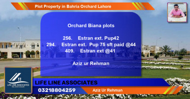 Residential Plot for Sale in Bahria Orchard, Lahore - (BP-63106)