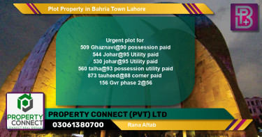 Residential Plot for Sale in Bahria Town, Lahore - (BP-63134)