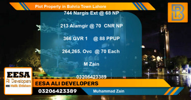 Residential Plot for Sale in Bahria Town, Lahore - (BP-63153)