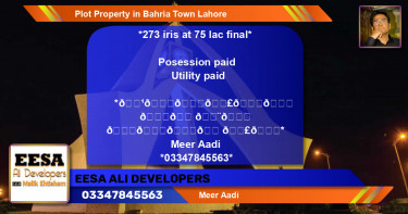 Residential Plot for Sale in Bahria Town, Lahore - (BP-63162)