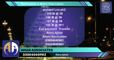 Residential Plot for Sale in Bahria Town, Lahore - (BP-63186)