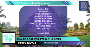 Residential Plot for Sale in Bahria Town, Lahore - (BP-63193)