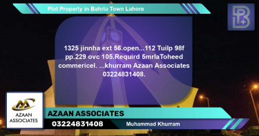 Residential Plot for Sale in Bahria Town, Lahore - (BP-63201)