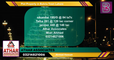 Residential Plot for Sale in Bahria Town, Lahore - (BP-63237)