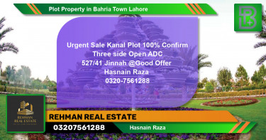 Residential Plot for Sale in Bahria Town, Lahore - (BP-63252)