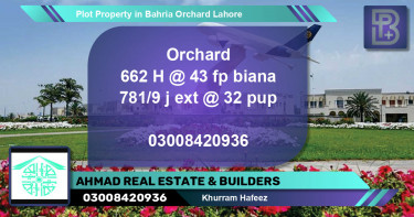 Residential Plot for Sale in Bahria Orchard, Lahore - (BP-63255)