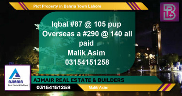 Residential Plot for Sale in Bahria Town, Lahore - (BP-63263)