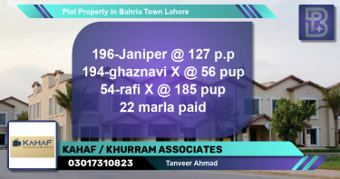 Residential Plot for Sale in Bahria Town, Lahore - (BP-63265)