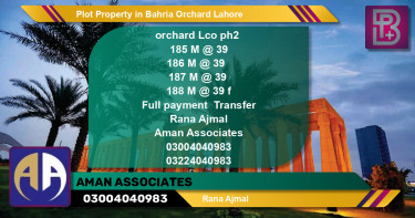 Residential Plot for Sale in Bahria Orchard, Lahore - (BP-63290)