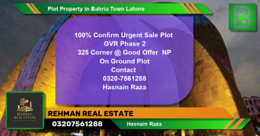 Residential Plot for Sale in Bahria Town, Lahore - (BP-63324)