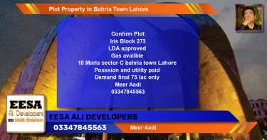 Residential Plot for Sale in Bahria Town, Lahore - (BP-63333)