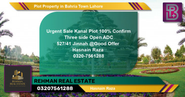 Residential Plot for Sale in Bahria Town, Lahore - (BP-63354)