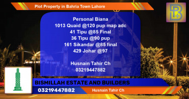 Residential Plot for Sale in Bahria Town, Lahore - (BP-63377)