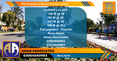 Residential Plot for Sale in Bahria Orchard, Lahore - (BP-63395)
