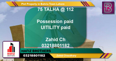 Residential Plot for Sale in Bahria Town, Lahore - (BP-63410)