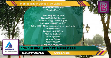 Residential Plot for Sale in Bahria Town, Lahore - (BP-63481)