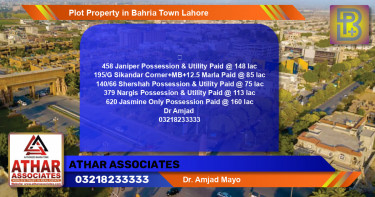 Residential Plot for Sale in Bahria Town, Lahore - (BP-63490)