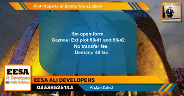 Residential Plot for Sale in Bahria Town, Lahore - (BP-63495)