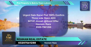 Residential Plot for Sale in Bahria Town, Lahore - (BP-63557)
