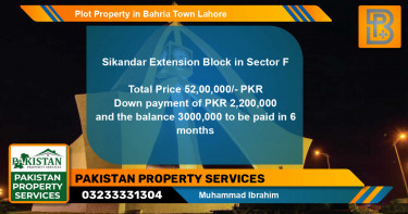 Residential Plot for Sale in Bahria Town, Lahore - (BP-63560)