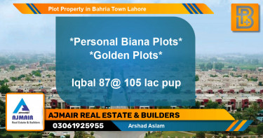 Residential Plot for Sale in Bahria Town, Lahore - (BP-63650)