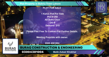 Residential Plot for Sale in Bahria Town, Lahore - (BP-63660)
