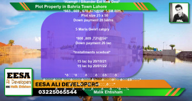 Residential Plot for Sale in Bahria Town, Lahore - (BP-63663)