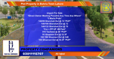 Residential Plot for Sale in Bahria Town, Lahore - (BP-63664)