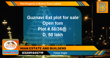 Residential Plot for Sale in Bahria Town, Lahore - (BP-63721)