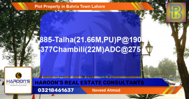 Residential Plot for Sale in Bahria Town, Lahore - (BP-63746)