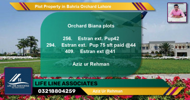 Residential Plot for Sale in Bahria Orchard, Lahore - (BP-63749)