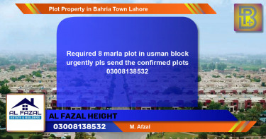 Residential Plot for Sale in Bahria Town, Lahore - (BP-63769)