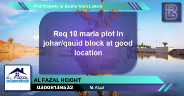 Residential Plot for Sale in Bahria Town, Lahore - (BP-63773)