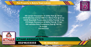 Residential Plot for Sale in Bahria Town, Lahore - (BP-63775)